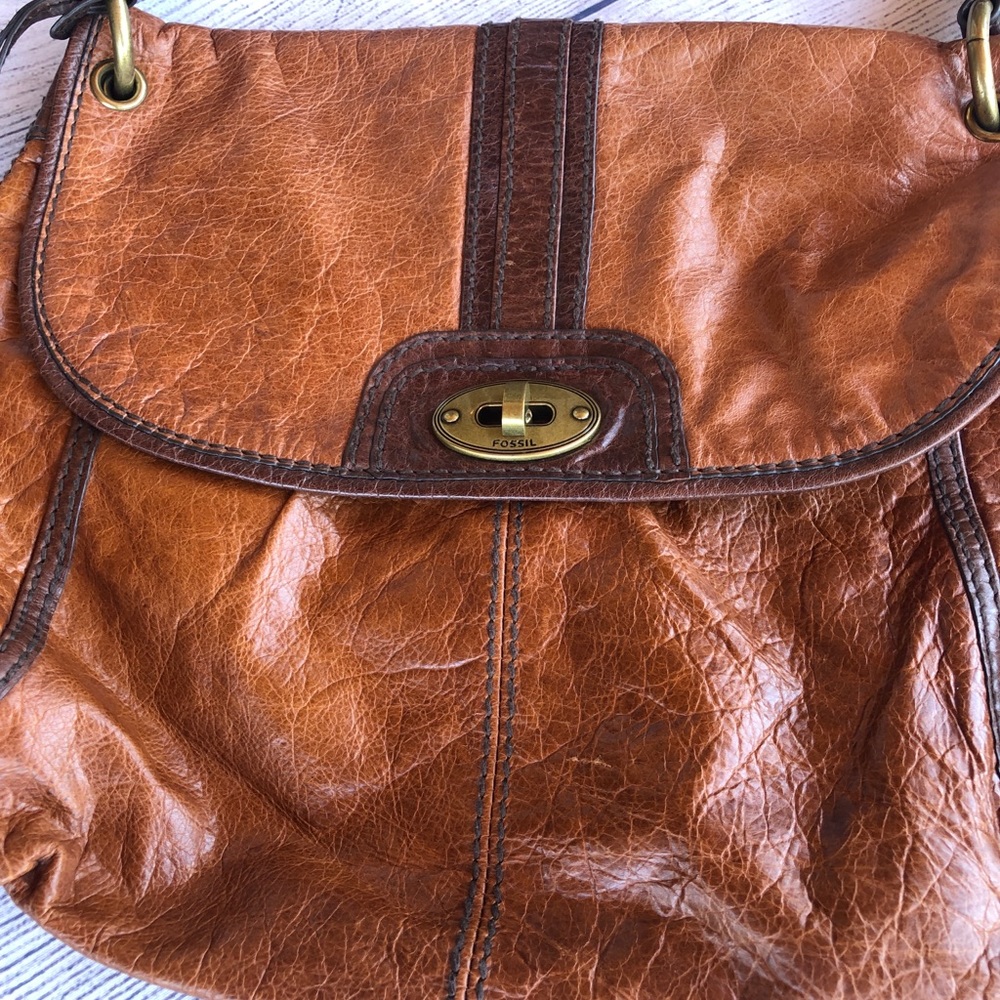 😍 Fossil leather bag